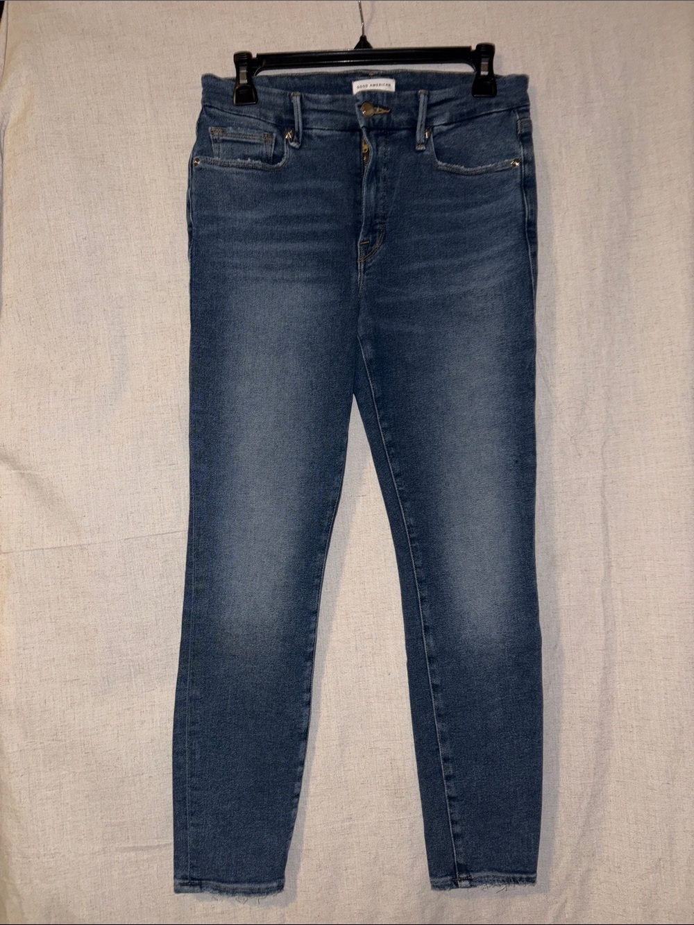 Good American Dark Blue High-Rise Skinny Jeans